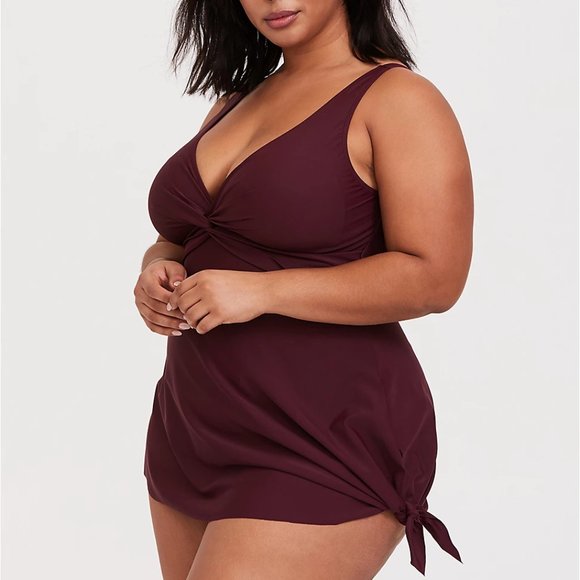 torrid Other - Burgundy Red Asymmetrical One-Piece Swimsuit
